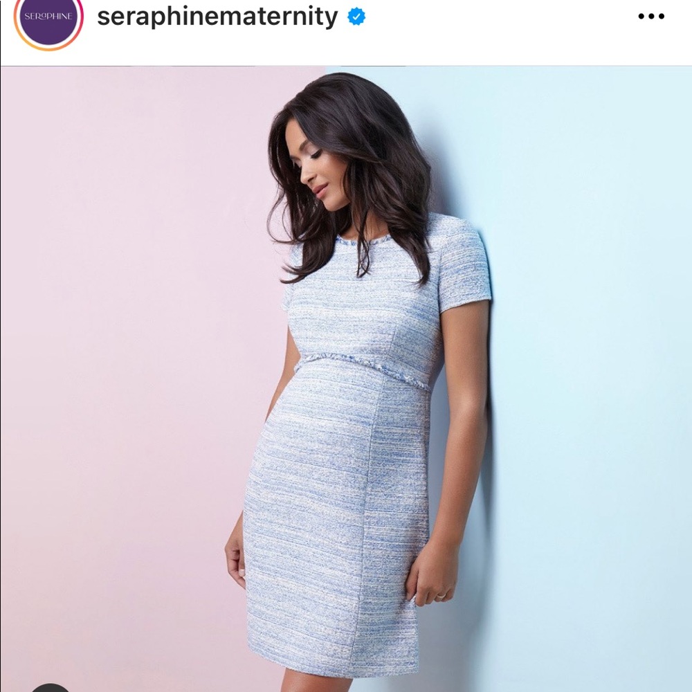 Maternity dress by Seraphine worn by celebrities